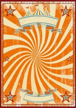 Orange circus retro Stockillustratie
