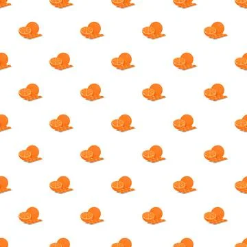Orange citrus fruit seamless pattern design 스톡 일러스트
