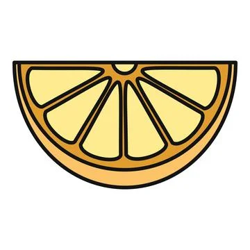 Orange citrus fruit slice icon vector illustration Stock Illustration