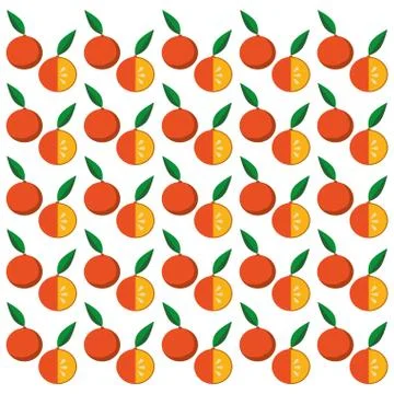 Orange citrus seamless pattern Stock Illustration