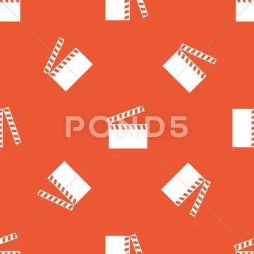 Orange clapperboard pattern Stock Illustration