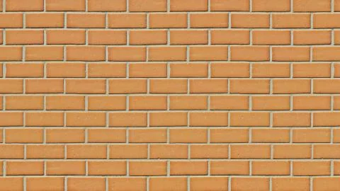 Orange clay brick wall surface texture as background image. Stock Photos