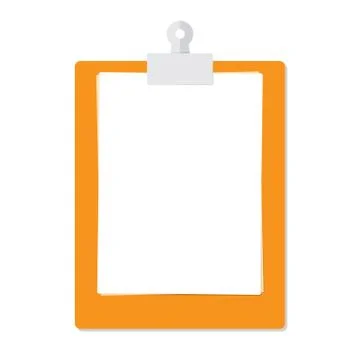 Orange clipboard Stock Illustration