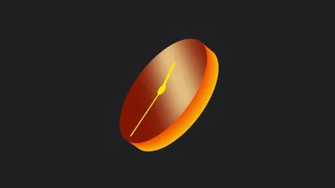 Orange Clock Countdown Icon Stockbeeldmateriaal 343511124