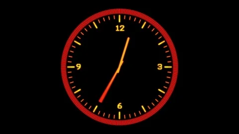 Orange Clock Stock Footage 121106776