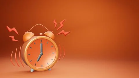 Orange clock ring Stock Illustration