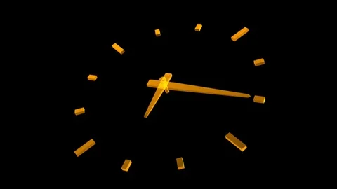 Orange clocks Stock Footage 106147024