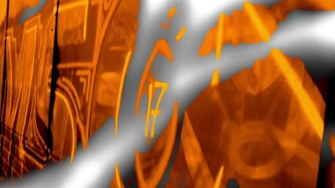 Orange Close up Graffiti Stock-Footage 79938181