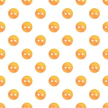 Orange clothes buttons creating seamless pattern background Illustrazione stock