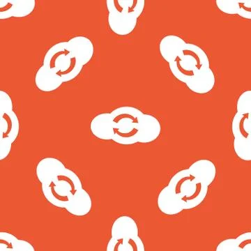 Orange cloud exchange pattern 스톡 일러스트