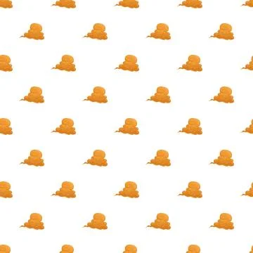 Orange cloud pattern creating seamless vector background design Illustrazione stock