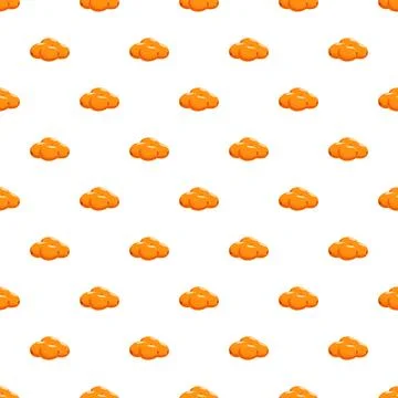 Orange cloudberry fruit seamless pattern for packaging Stock Illustration