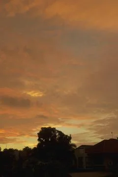 Orange clouds and sky during sunset Photos