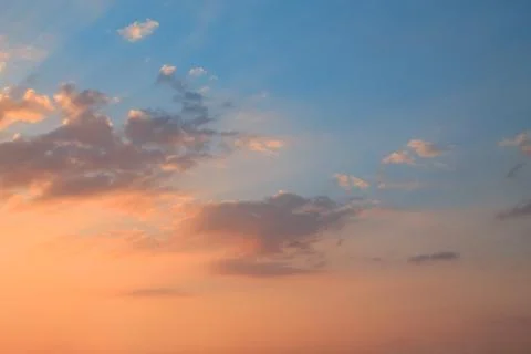 The orange clouds during sunset Stock Photos