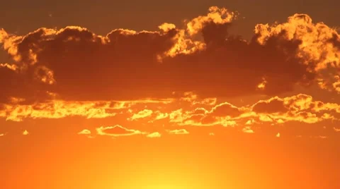 Orange Clouds Stock Footage 8678873