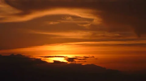 Orange Clouds Stock Footage 23533896