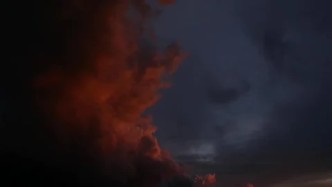 Orange clouds Video stock 247197809