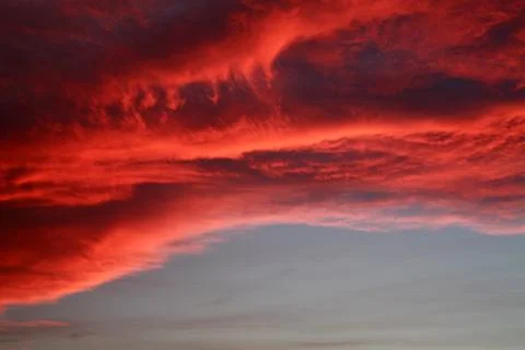 Orange clouds Stock Photos