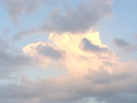 The orange clouds Stock Photos