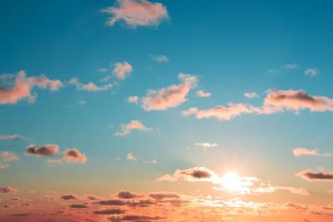 Orange clouds Stock Photos