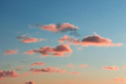 Orange clouds Stock Photos