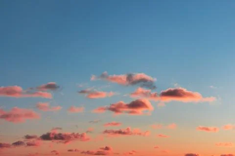 Orange clouds Stock Photos