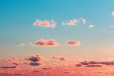 Orange clouds Stock Photos