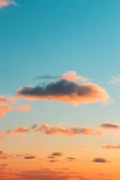 Orange clouds Stock Photos