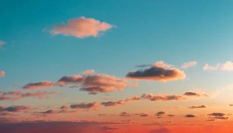 Orange clouds Stock Photos