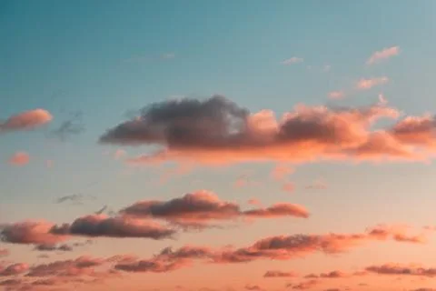 Orange clouds Stock Photos