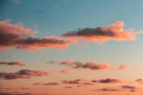 Orange clouds Stock Photos