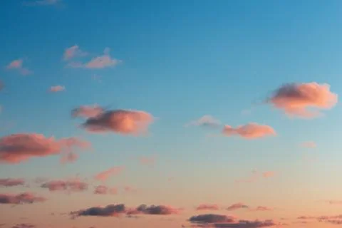 Orange clouds Stock Photos