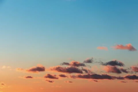 Orange clouds Stock Photos