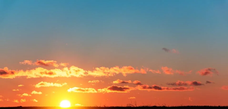 Orange clouds Stock Photos