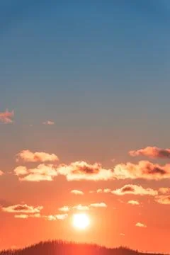 Orange clouds Stock Photos