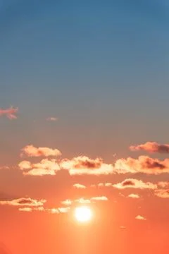 Orange clouds Stock Photos