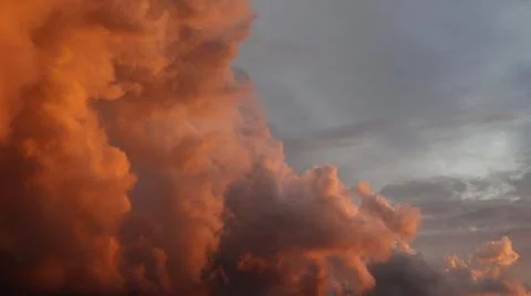 Orange clouds Stock-Fotos