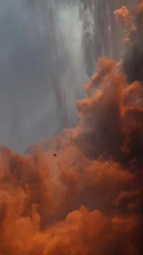 Orange clouds Foto stock