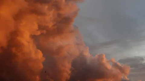 Orange clouds Fotos Stock