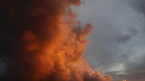Orange clouds Foto stock