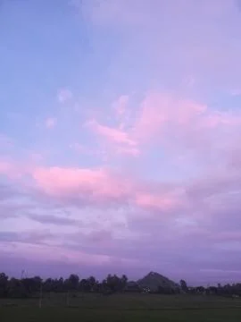 The orange clouds in the sky Stock Photos