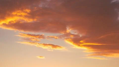 Orange Clouds at Sunset Stock Photos