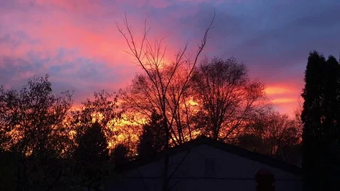 Orange Clouds Sunset Time Lapse 스톡 동영상 81676534