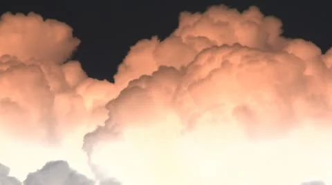 Orange Clouds Time Lapse/ Nuclear Explosion Close Up 動画素材 10605002