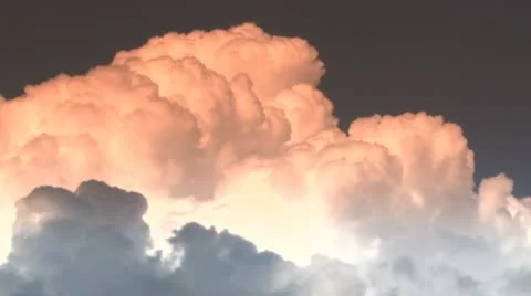 Orange Clouds Time Lapse/ Nuclear Explosion Medium Shot 動画素材 10605003