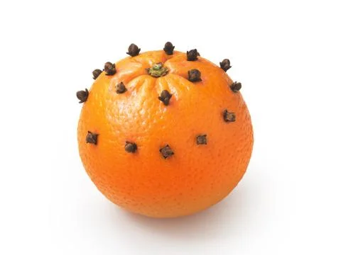 Orange with clove Stock Photos