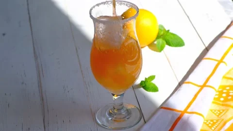 Orange cocktail Stock Footage 155681945