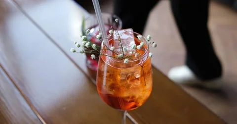Orange cocktail Stock Footage 221085693