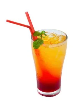 Orange cocktail on a isolate white background clipping path 写真素材