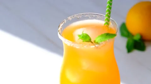 Orange cocktail or drink Stock Footage 155682058